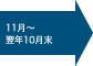 11月～翌年10月末